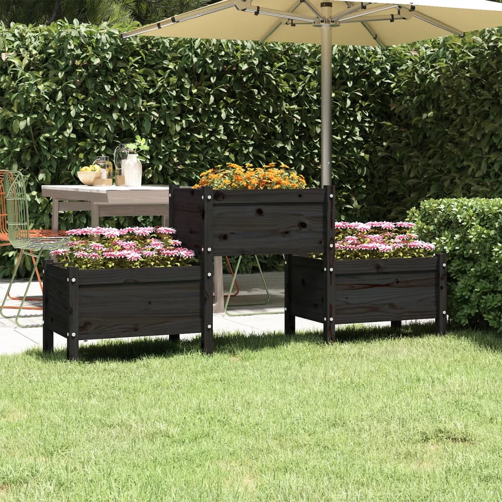 Solid White Pine Planter 178.5x44x75 cm
