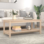 Mesa de centro de madera maciza de pino 110x55x45 cm