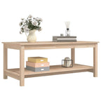 Mesa de centro de madera maciza de pino 110x55x45 cm