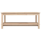 Mesa de centro de madera maciza de pino 110x55x45 cm