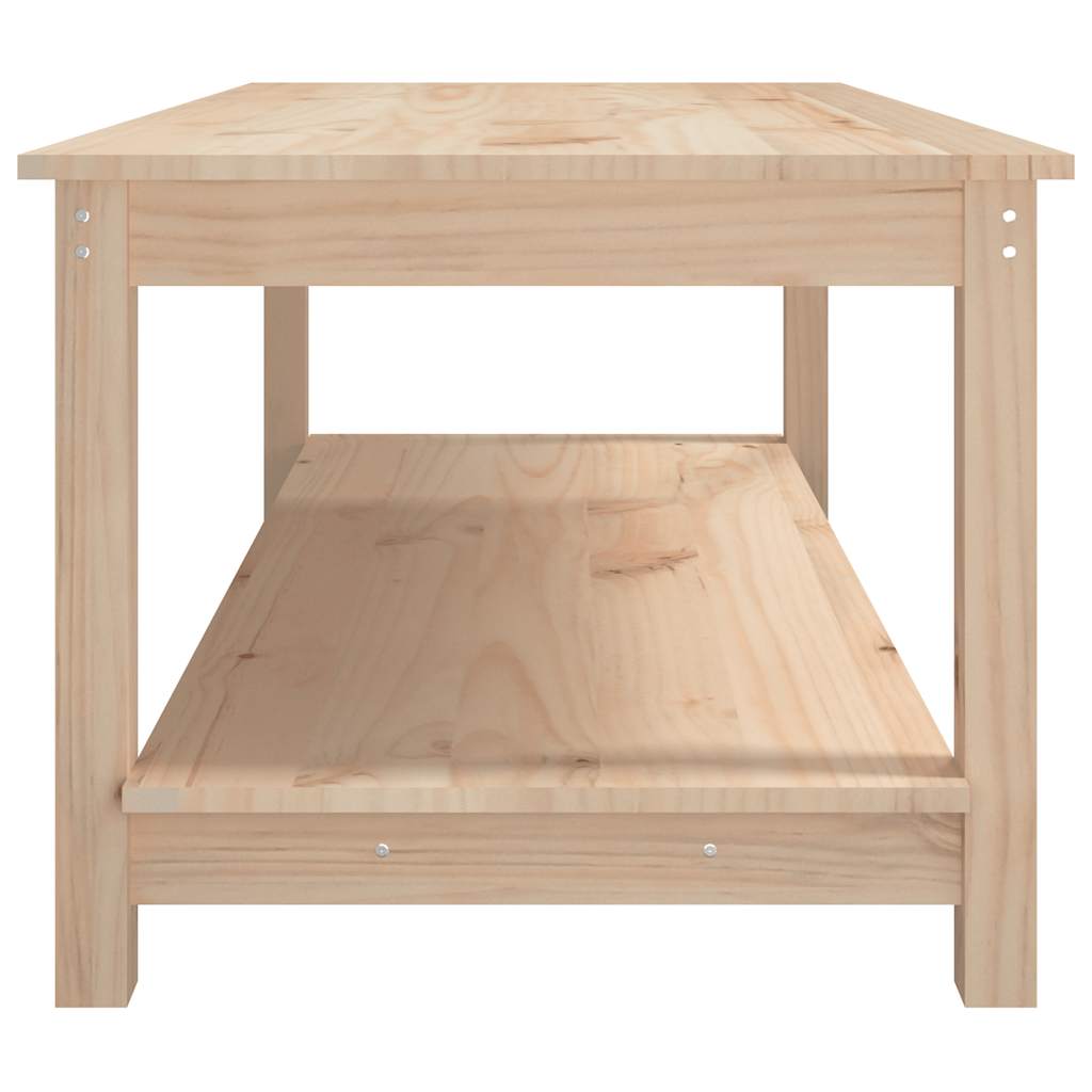 Mesa de centro de madera maciza de pino 110x55x45 cm