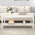 Mesa de centro de madera maciza de pino 110x55x45 cm