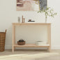 Mesa consola de madera maciza de pino blanco 110x40x80 cm