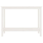 Mesa consola de madera maciza de pino blanco 110x40x80 cm