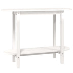 Mesa consola de madera maciza de pino blanco 110x40x80 cm