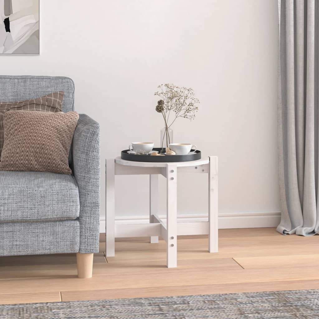 Mesa de centro de madera de pino maciza Ø 42,5x45 cm