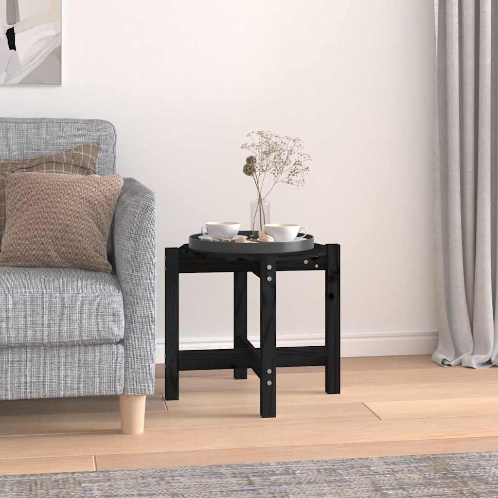 Mesa de centro de madera de pino maciza Ø 42,5x45 cm