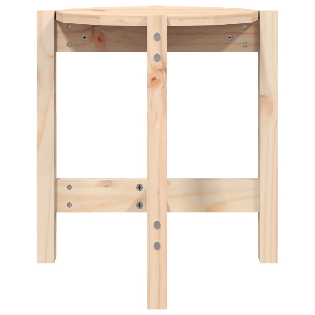 Mesa de centro de madera de pino maciza Ø 42,5x45 cm