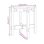 Mesa de centro de madera de pino maciza Ø 42,5x45 cm
