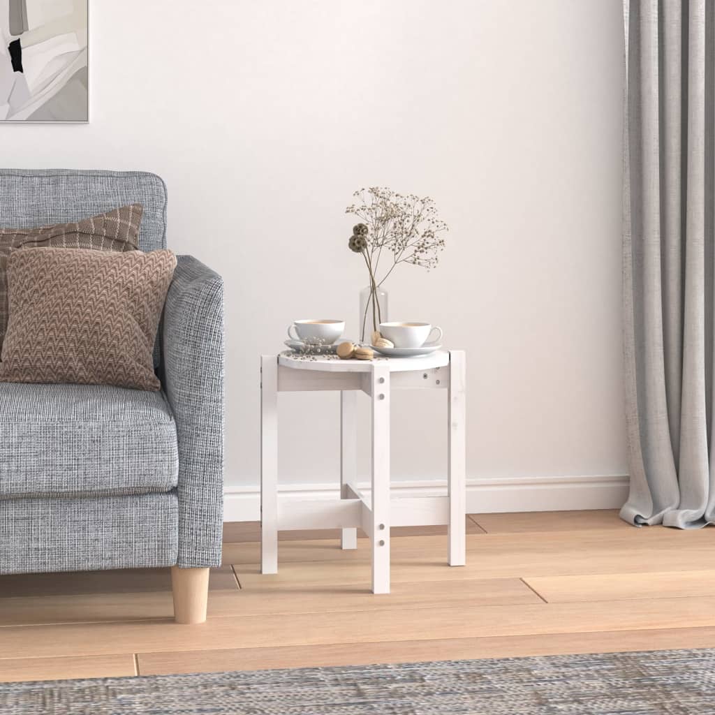 Mesa de centro de madera de pino maciza Ø 42,5x45 cm