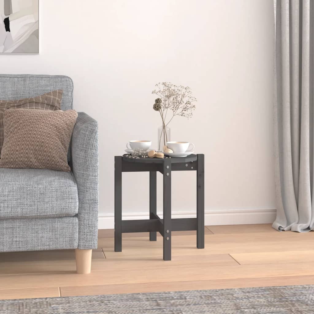 Mesa de centro de madera de pino maciza Ø 42,5x45 cm