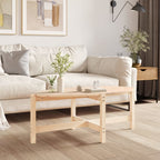 Mesa de centro de madera de pino maciza Ø 42,5x45 cm