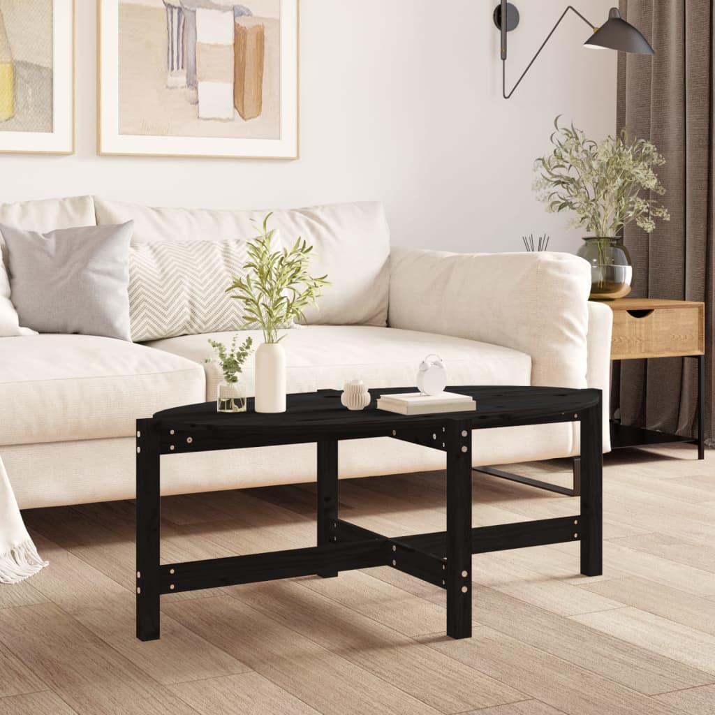 Mesa de centro de madera de pino maciza Ø 42,5x45 cm