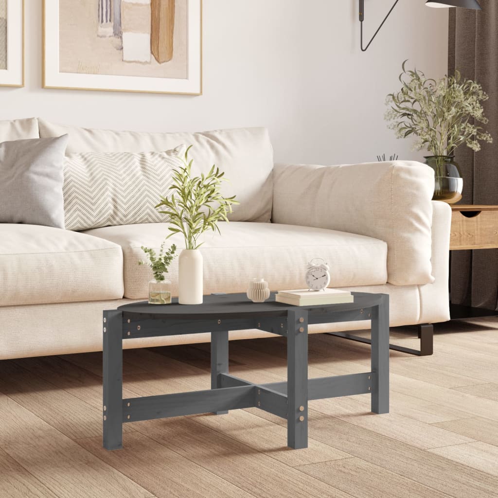Mesa de centro de madera de pino maciza Ø 42,5x45 cm