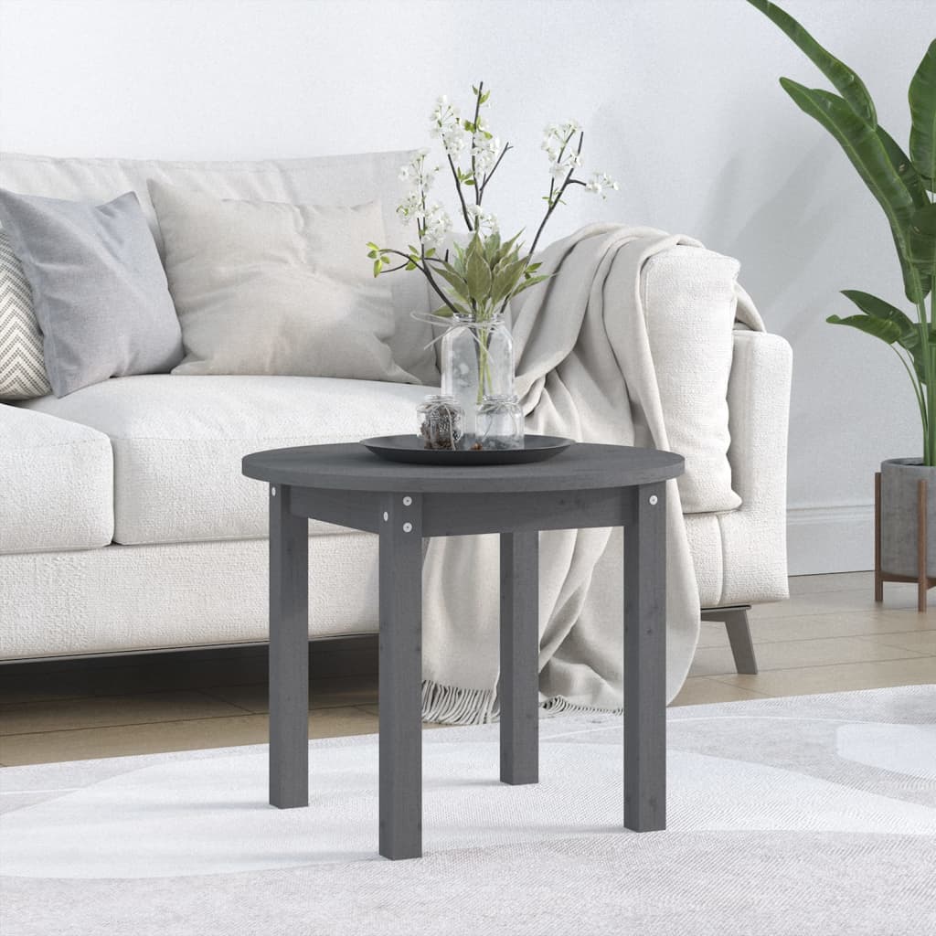 Mesa de centro de madera de pino maciza Ø 42,5x45 cm