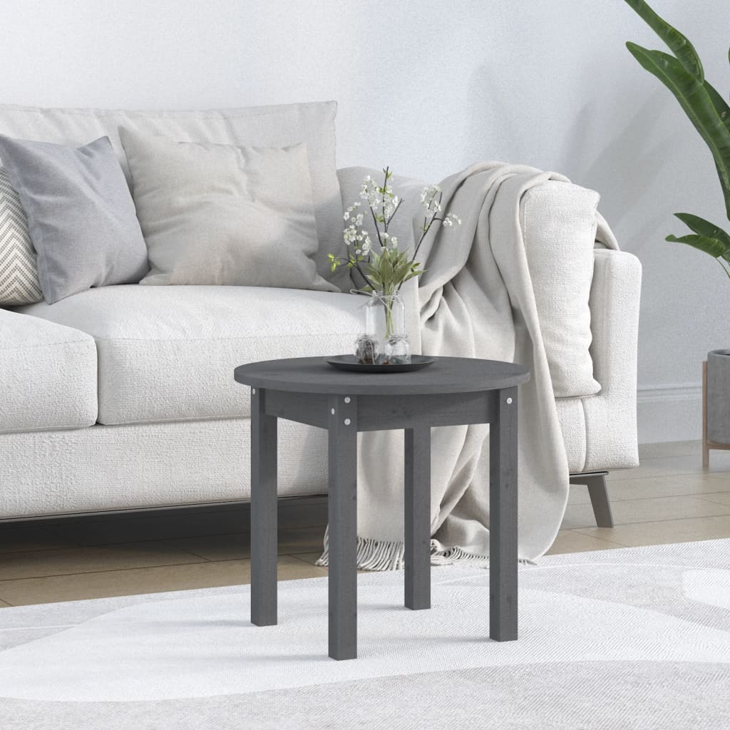 Mesa de centro de madera de pino maciza Ø 42,5x45 cm