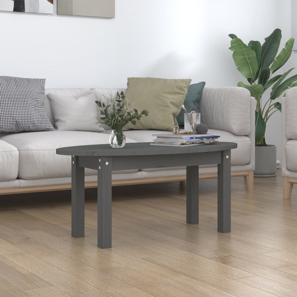 Mesa de centro de madera de pino maciza Ø 42,5x45 cm