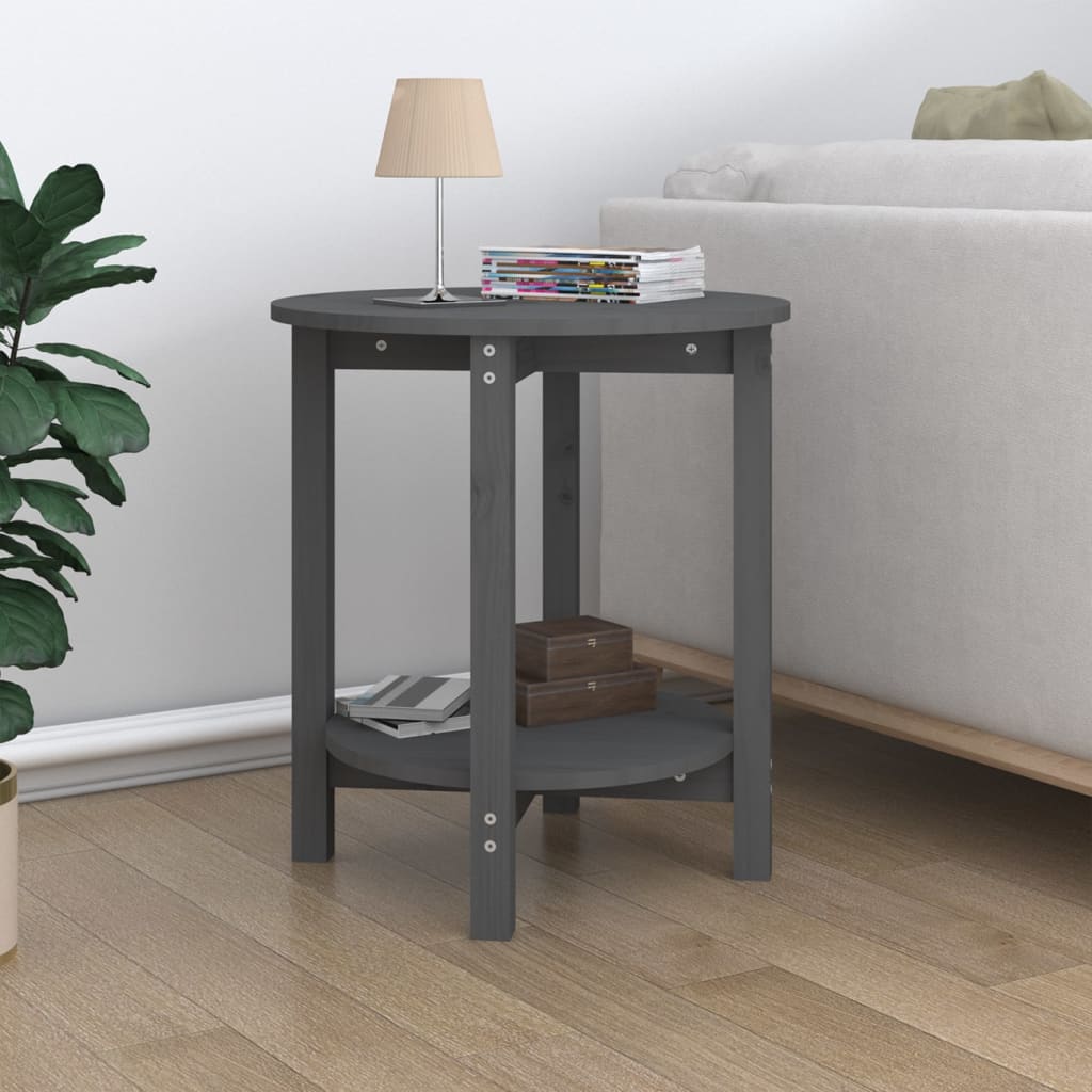 Mesa de centro de madera de pino maciza Ø 42,5x45 cm