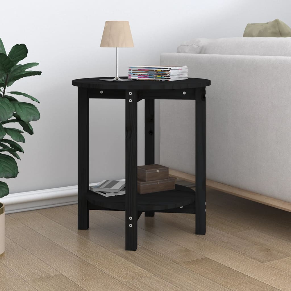 Mesa de centro de madera de pino maciza Ø 42,5x45 cm