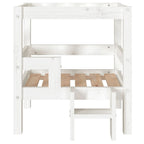 Cama para perros madera maciza de pino blanco 55,5x53,5x60 cm