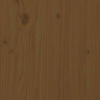 Cama para perros madera maciza pino marrón miel 65,5x50,5x70 cm