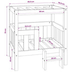 Cama para perros madera maciza pino marrón miel 65,5x50,5x70 cm