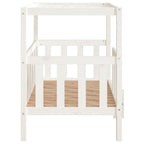 Cama para perros madera maciza de pino blanco 105,5x83,5x100 cm