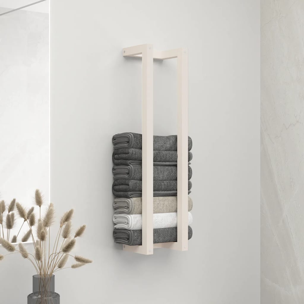 Toallero de hierro blanco 95x25x22 cm