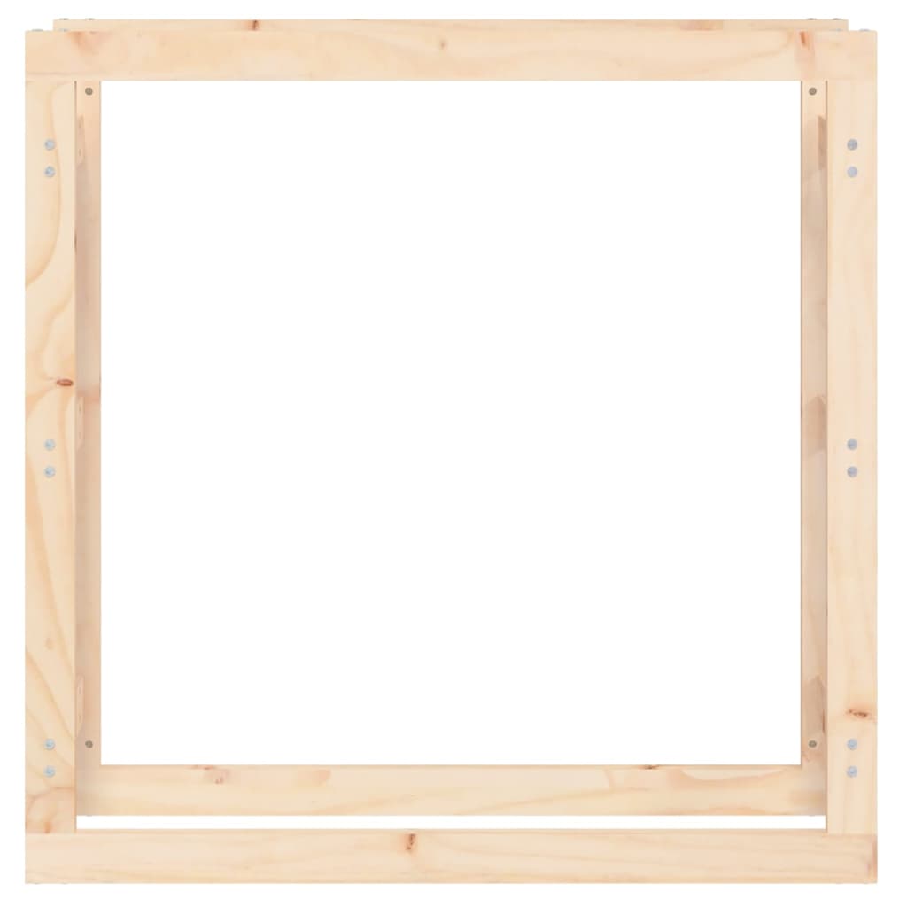 Estante para leña madera maciza de pino 100x25x100 cm