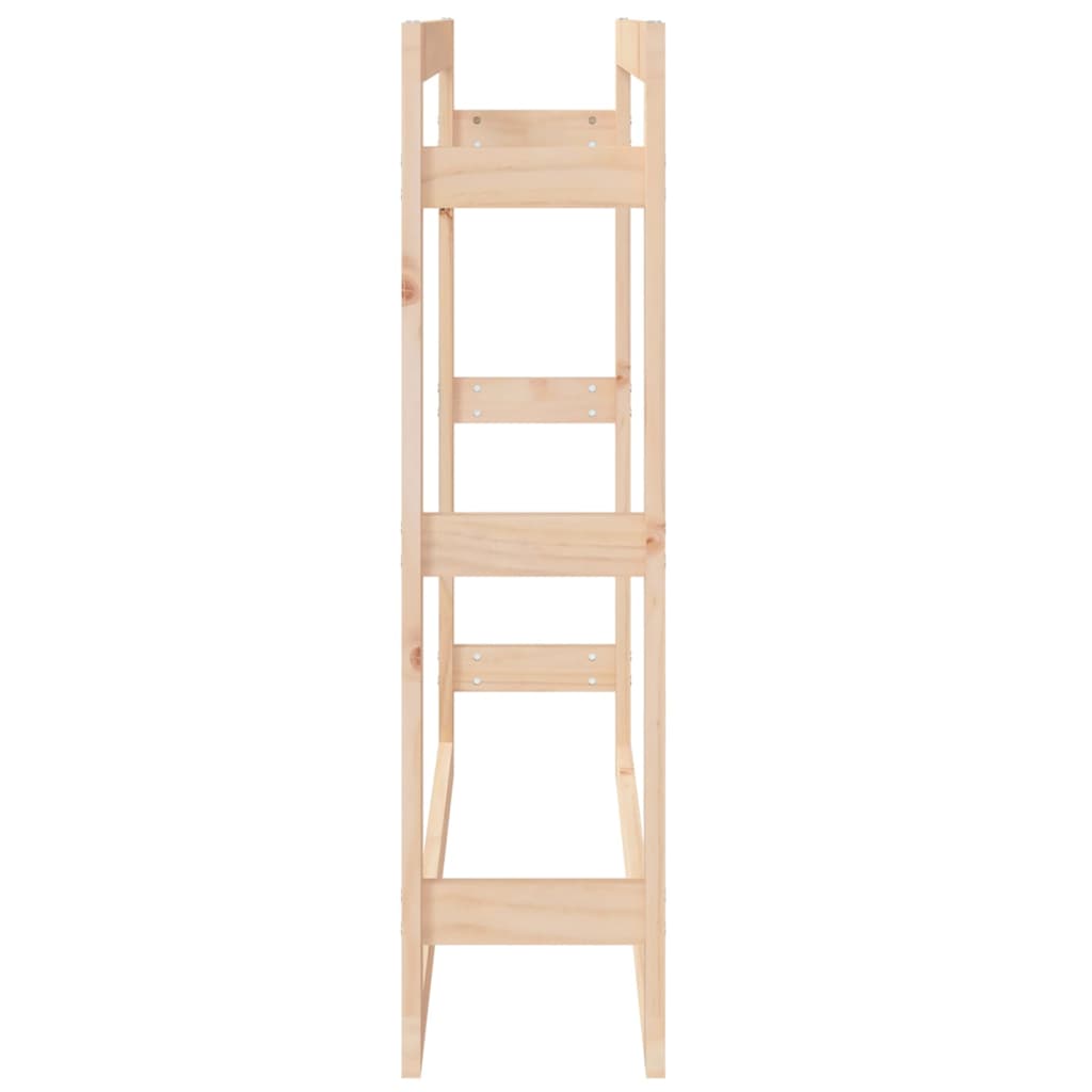 Estante para leña madera maciza de pino 100x25x100 cm