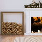 Prateleira para lenha em madeira maciça de pinho 100x25x100 cm