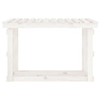Leñero de madera maciza de pino blanco 108x64,5x77 cm