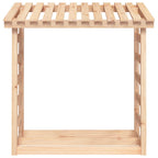 Leñero de madera maciza de pino 108x64,5x110 cm