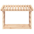 Leñero de madera maciza de pino 108x64,5x78 cm