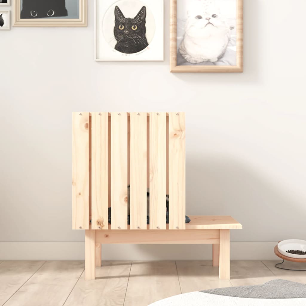 Casa para gatos de madera maciza de pino 60x36x60 cm