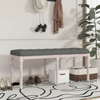 Banco con techo madera maciza de pino blanco 117,5x70x176,5 cm