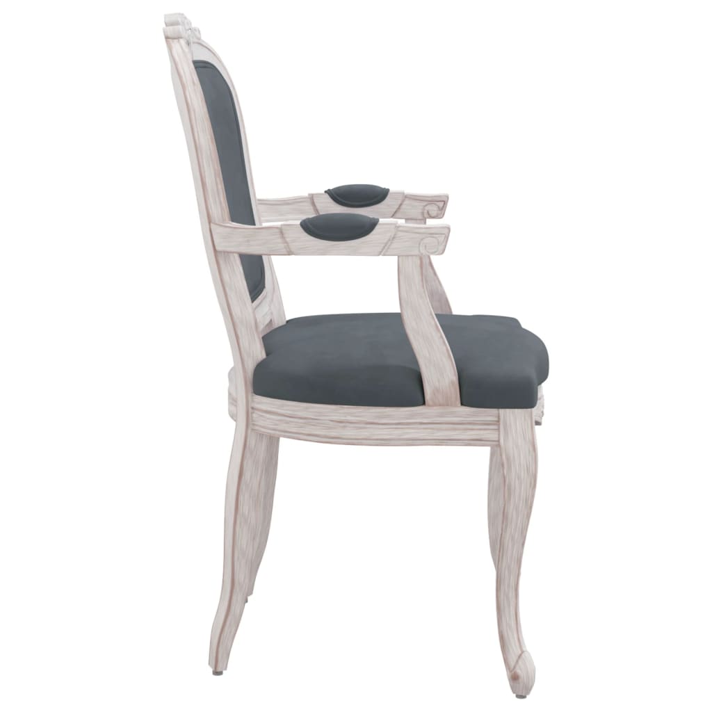Sillas de comedor 2 uds terciopelo gris oscuro 62x59,5x100,5 cm