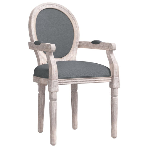 Cadeira de sala de jantar em tecido cinzento escuro 54x56x96,5 cm
