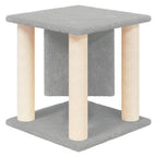 Rascador para gatos con postes de sisal gris claro 37 cm