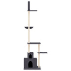 Árbol rascador gatos suelo a techo gris oscuro 250,5-276,5 cm