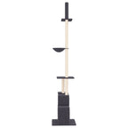 Árbol rascador gatos suelo a techo gris oscuro 250,5-276,5 cm