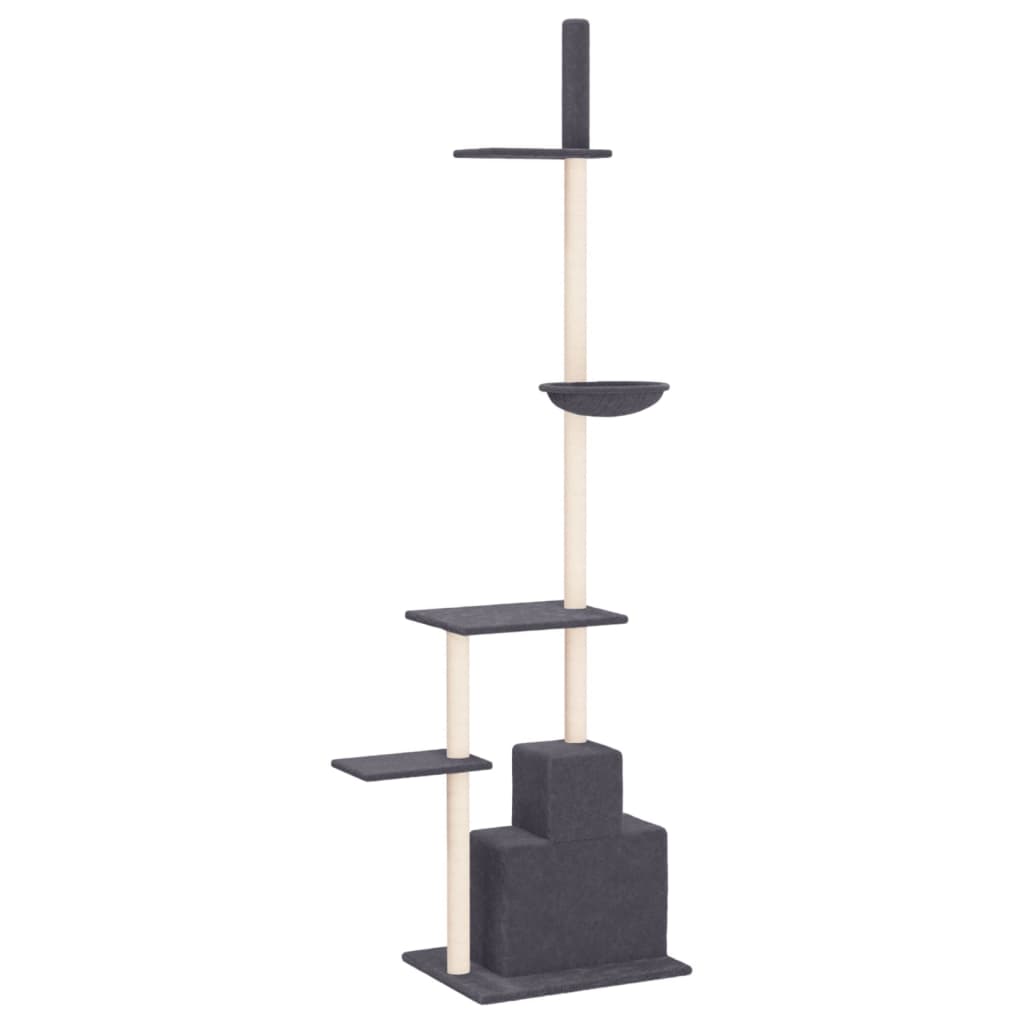 Árbol rascador gatos suelo a techo gris oscuro 250,5-276,5 cm