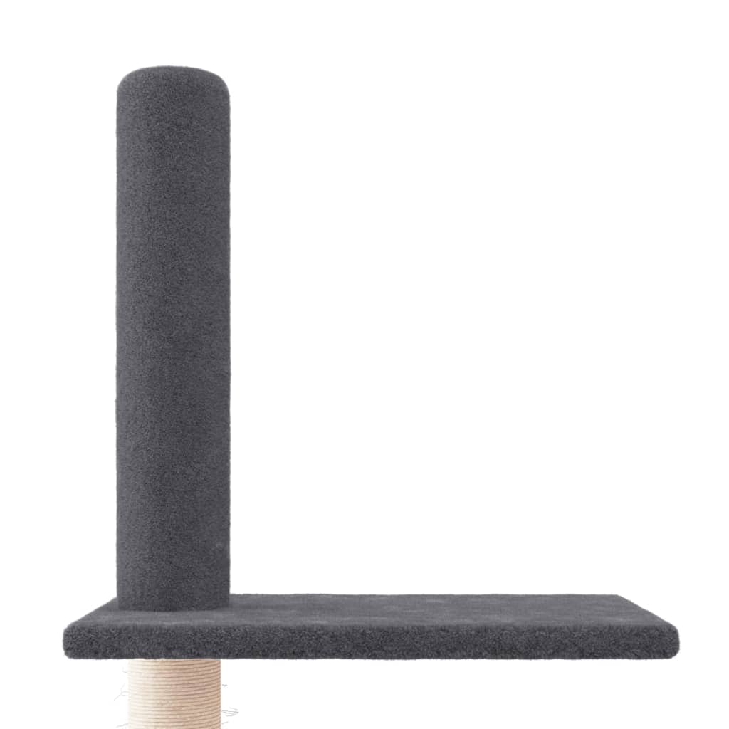 Árbol rascador gatos suelo a techo gris oscuro 250,5-276,5 cm