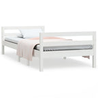 Cama sin colchón madera maciza de pino blanca 80x200 cm