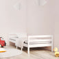 Pine solid wood bed frame white 80x200 cm (mattress not included)