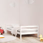 Pine solid wood bed frame white 80x200 cm (mattress not included)
