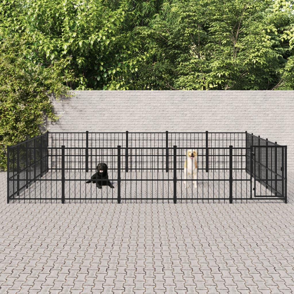 Perrera de exterior de acero 23,52 m²
