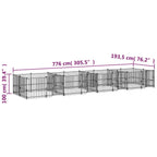 Perrera de exterior de acero 15,02 m²