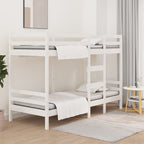 Cama con techo madera maciza de pino blanco 80x200 cm
