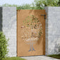 Puerta de jardín 100x100 cm acero corten diseño ligero